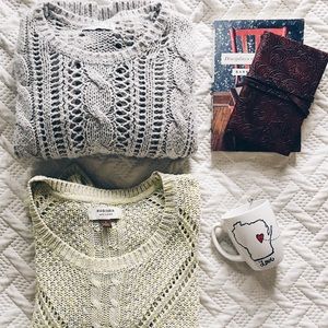 ✨ Bundle of Two Chunky Knit Sweaters / Size S